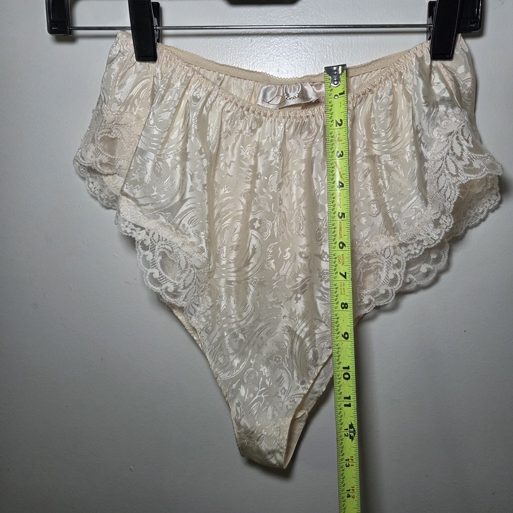 Jacquard Lace Cami Sequin Slip Top & Bottom Set Small Y2K Coquette Fairy Bride - Picture 10 of 13